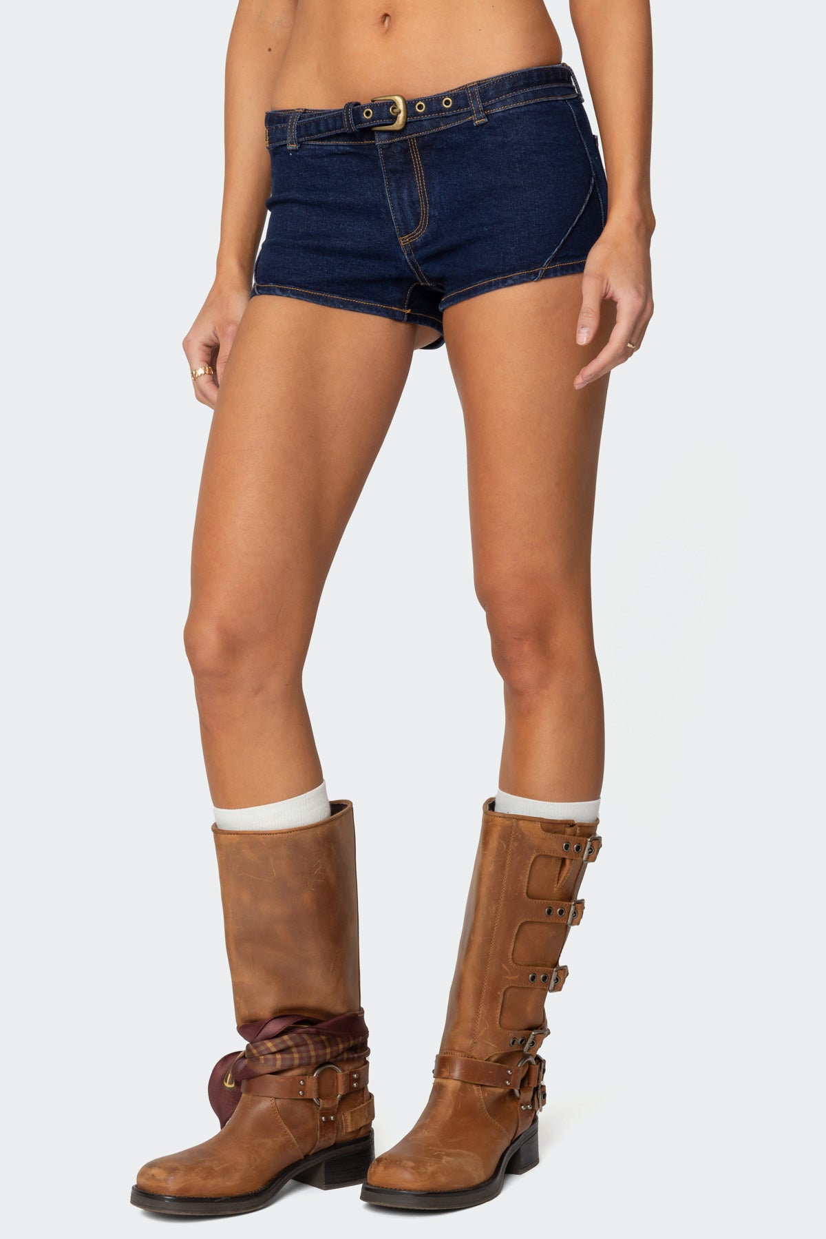 Ciel Low Rise Denim Micro Shorts - Image 5