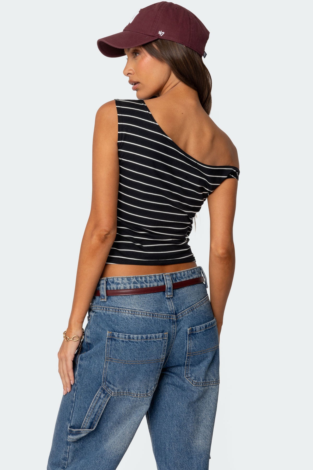 Keryn Striped Asymmetric Top - Image 4