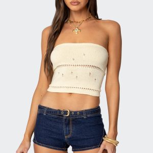 Belline Knit Strapless Top