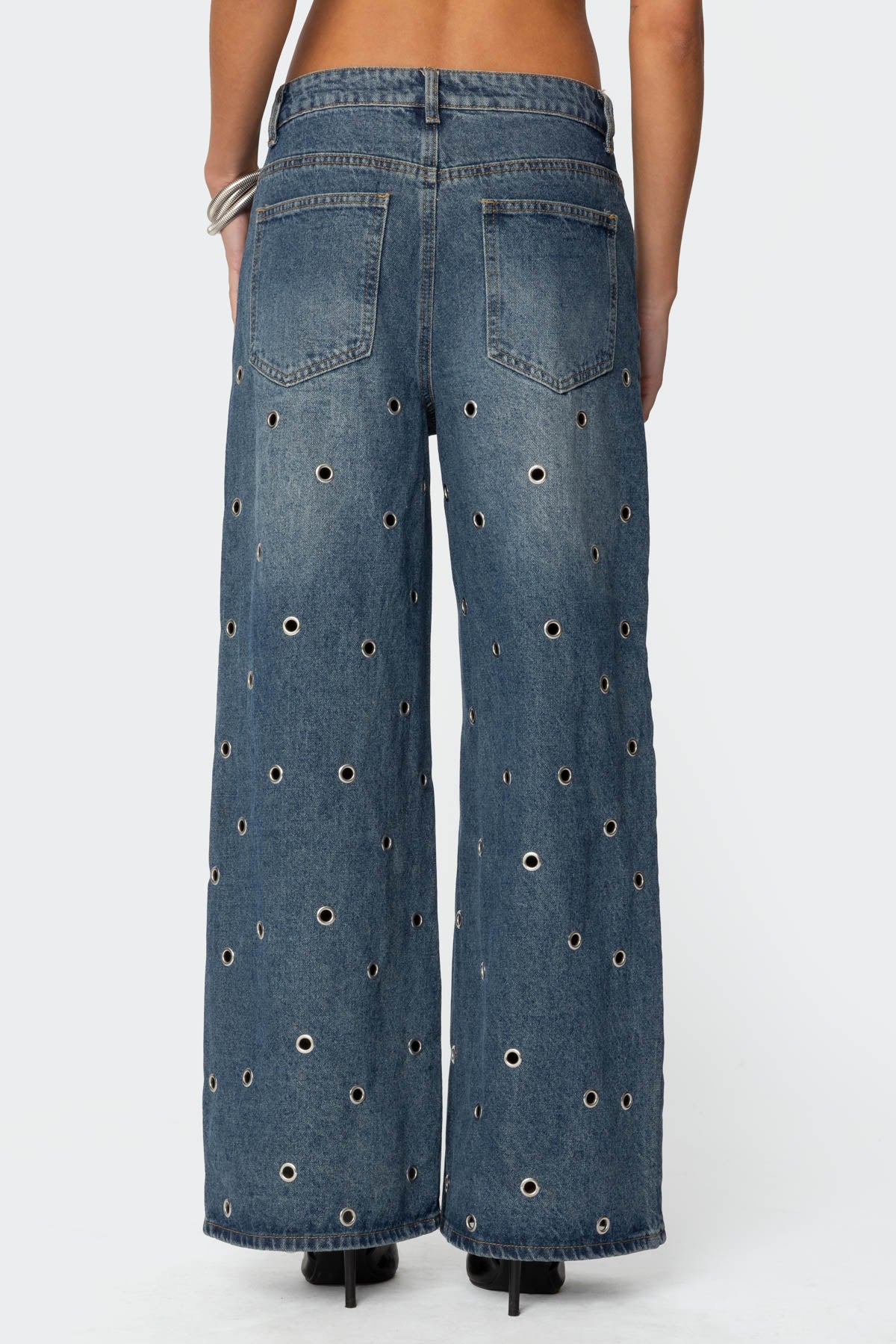 Jainie Grommet Low Rise Jeans - Image 5