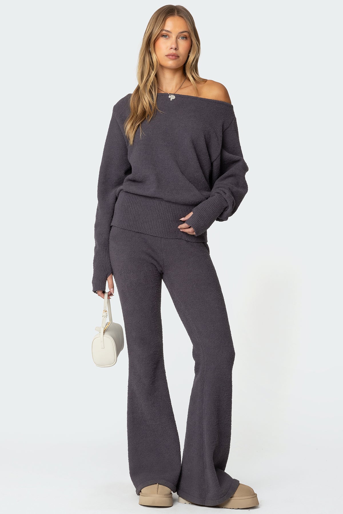 Plush Flared Pants - Image 5