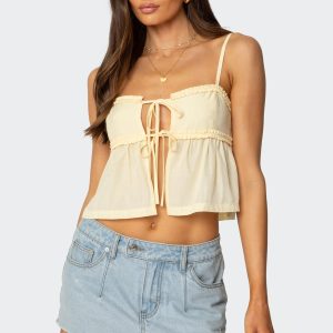 Loula Tie Front Tank Top