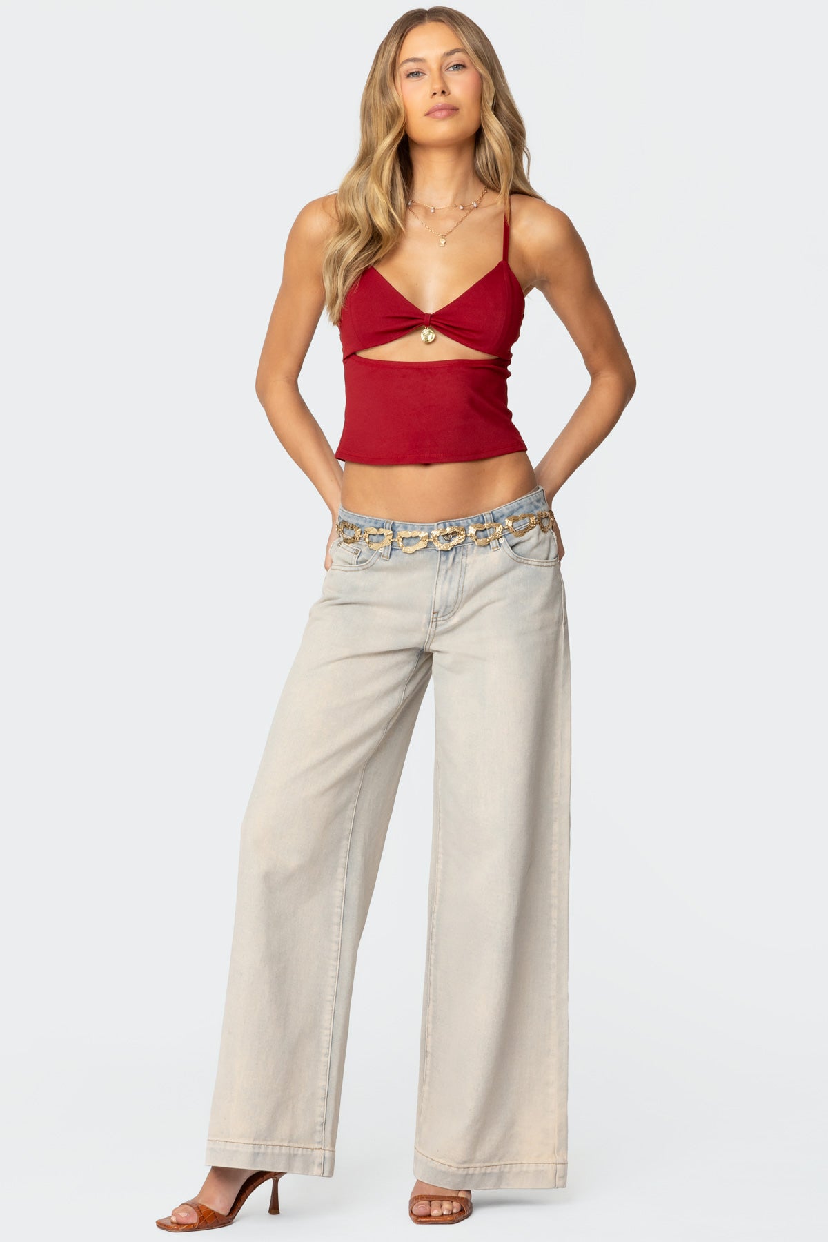 Rhiannon Washed Wide Leg Jeans - Image 2