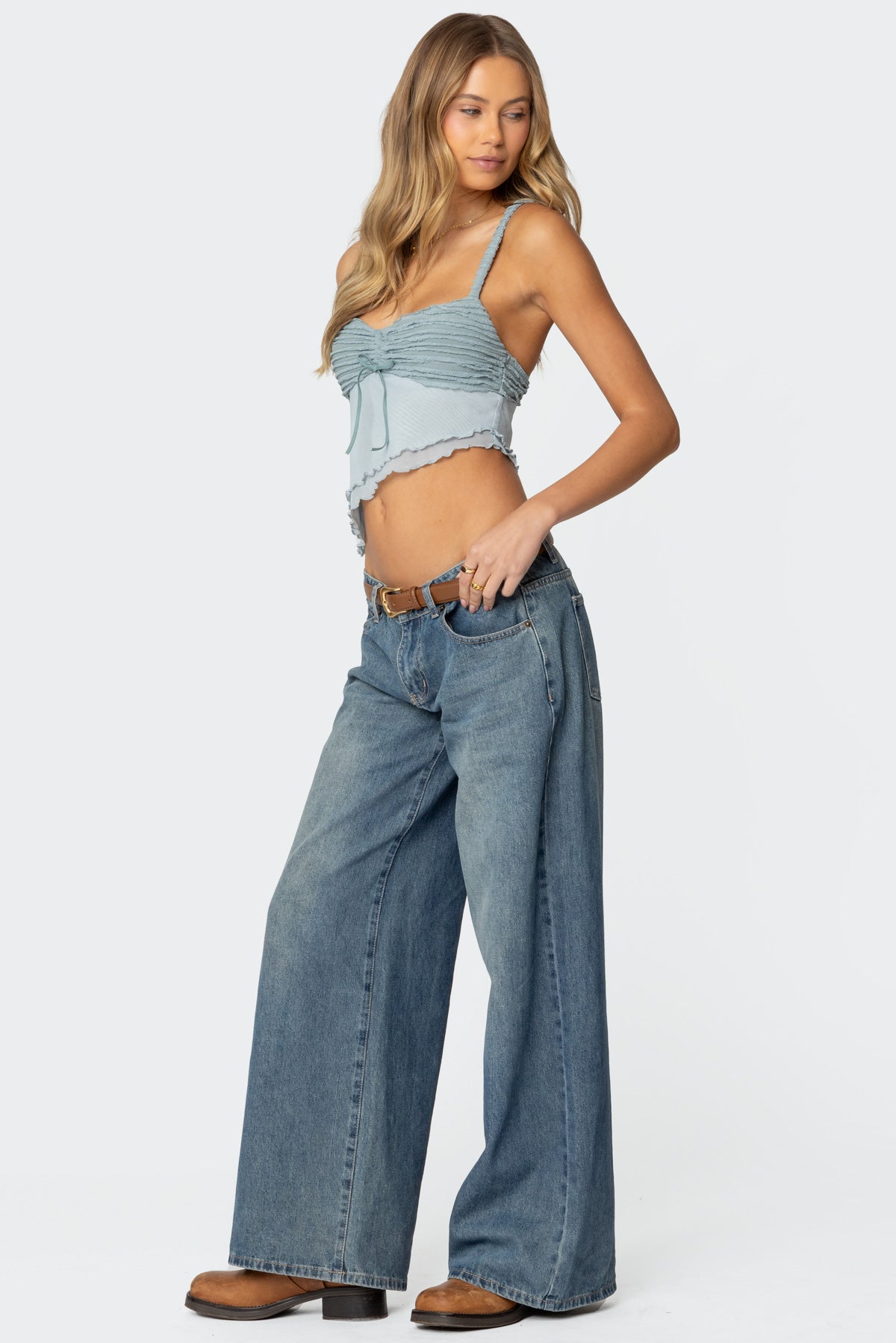 Ruffled Asymmetric Tank Top - Image 4