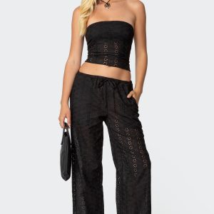 Lemon Lacey Cotton Pants