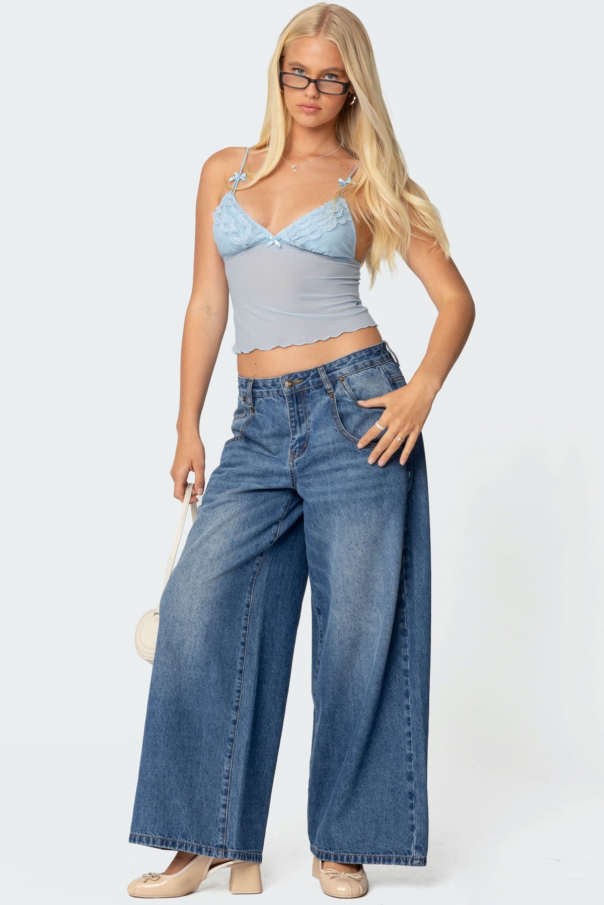 Berkley Sheer Mesh Lacey Top - Image 5