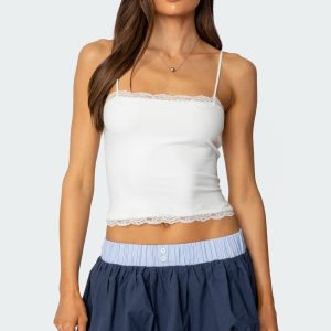 Cruella Lace Trim Tank Top