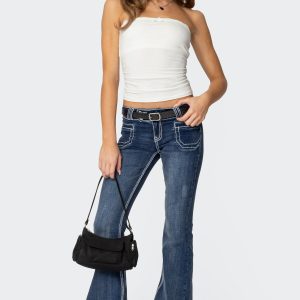 Amarelle Lacey Gathered Tube Top