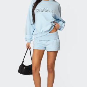 Super Edikted Fold Over Sweat Shorts