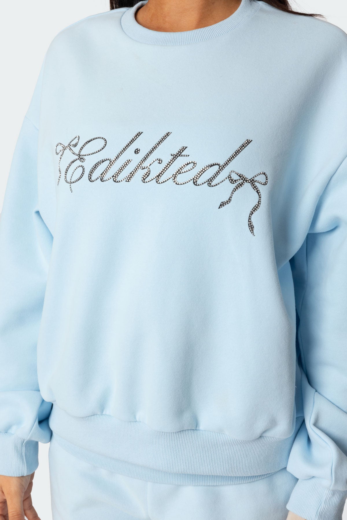 Super Edikted Rhinestone Oversized Sweatshirt - Image 3