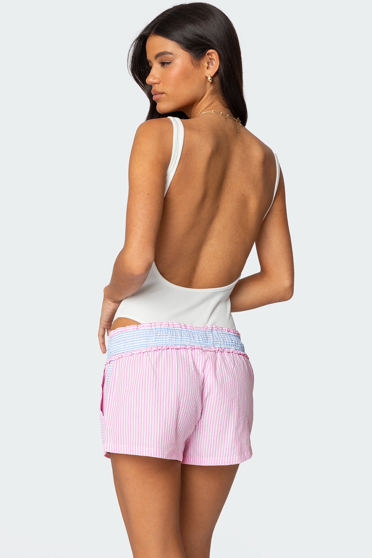 Evonne Backless Ribbed Bodysuit - Image 4