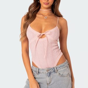Lacey Knit Cut Out Bodysuit