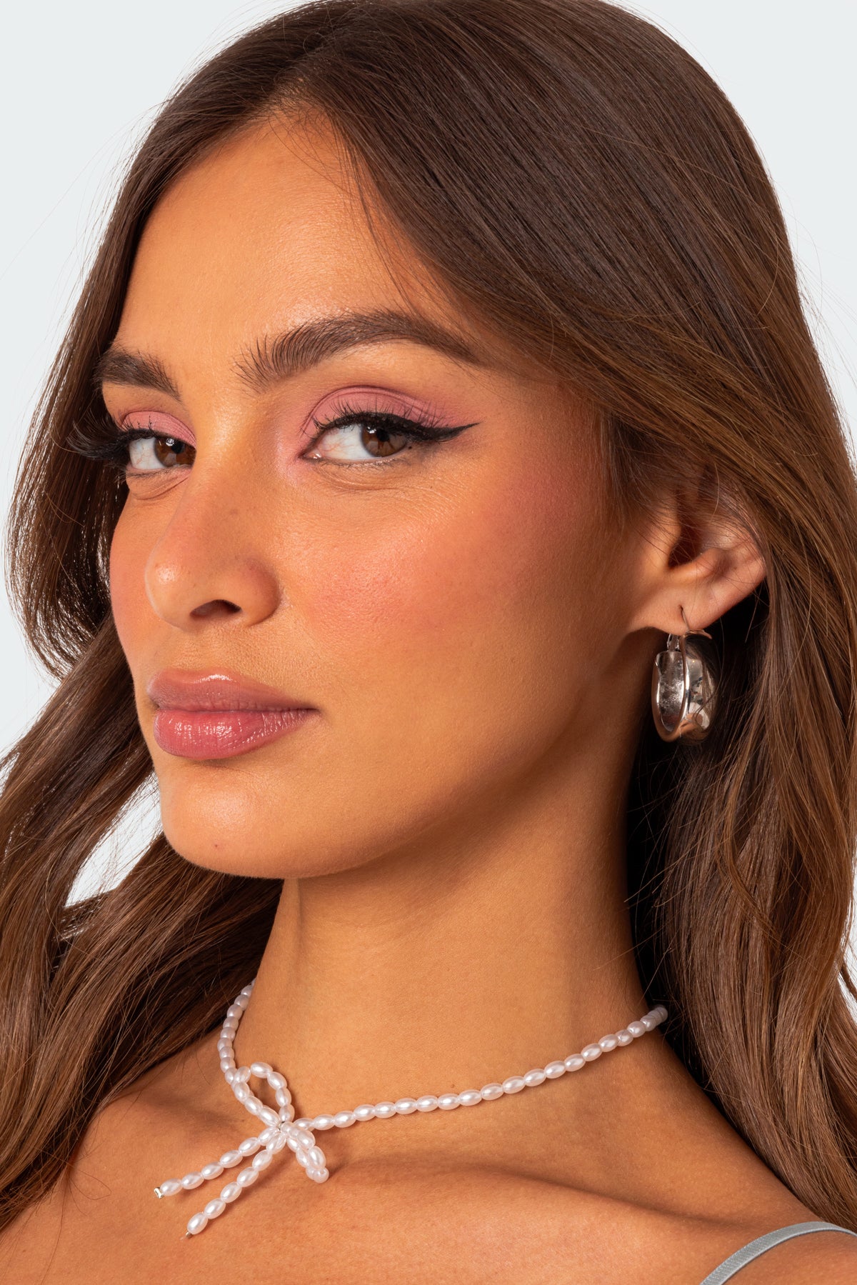 Lux Wide Hoop Earrings - Image 2