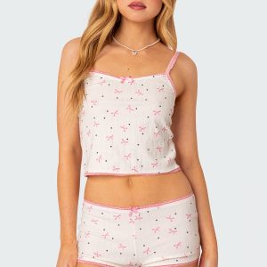 Shelly Pointelle Printed Tank Top