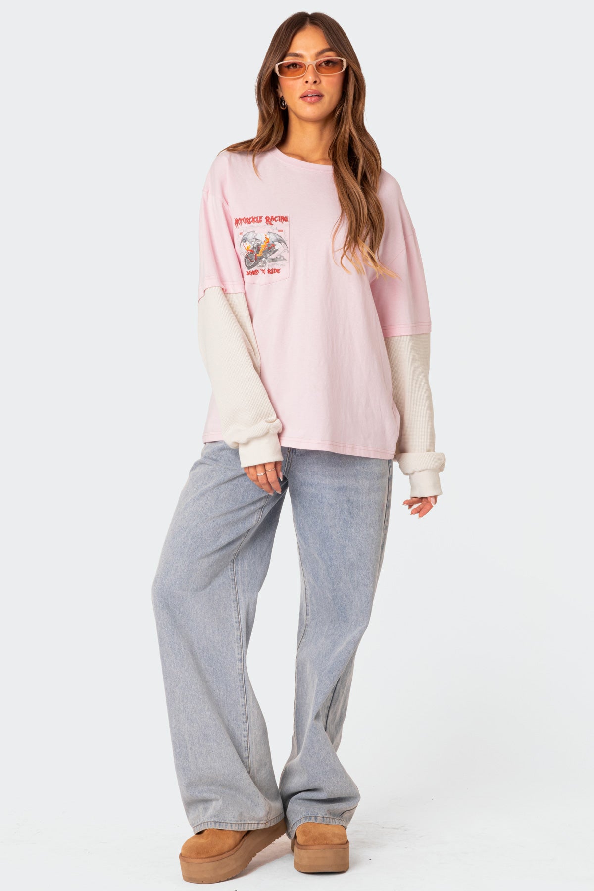 Racing Oversized Layered T Shirt - Image 5