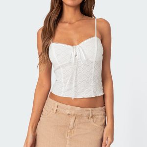 Textured Lacey Tank Top