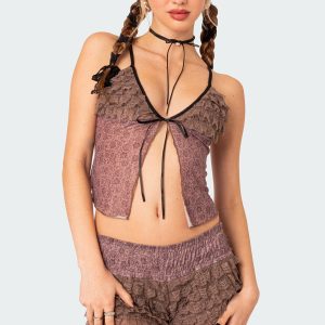 Janis Floral Ruffled Tank Top