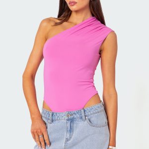 Tabby Gathered One Shoulder Bodysuit