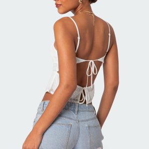 Wendy Tie Back Lacey Top