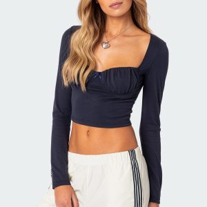 Rain Cupped Long Sleeve Top