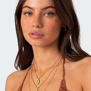 Triple Charm Layered Necklace