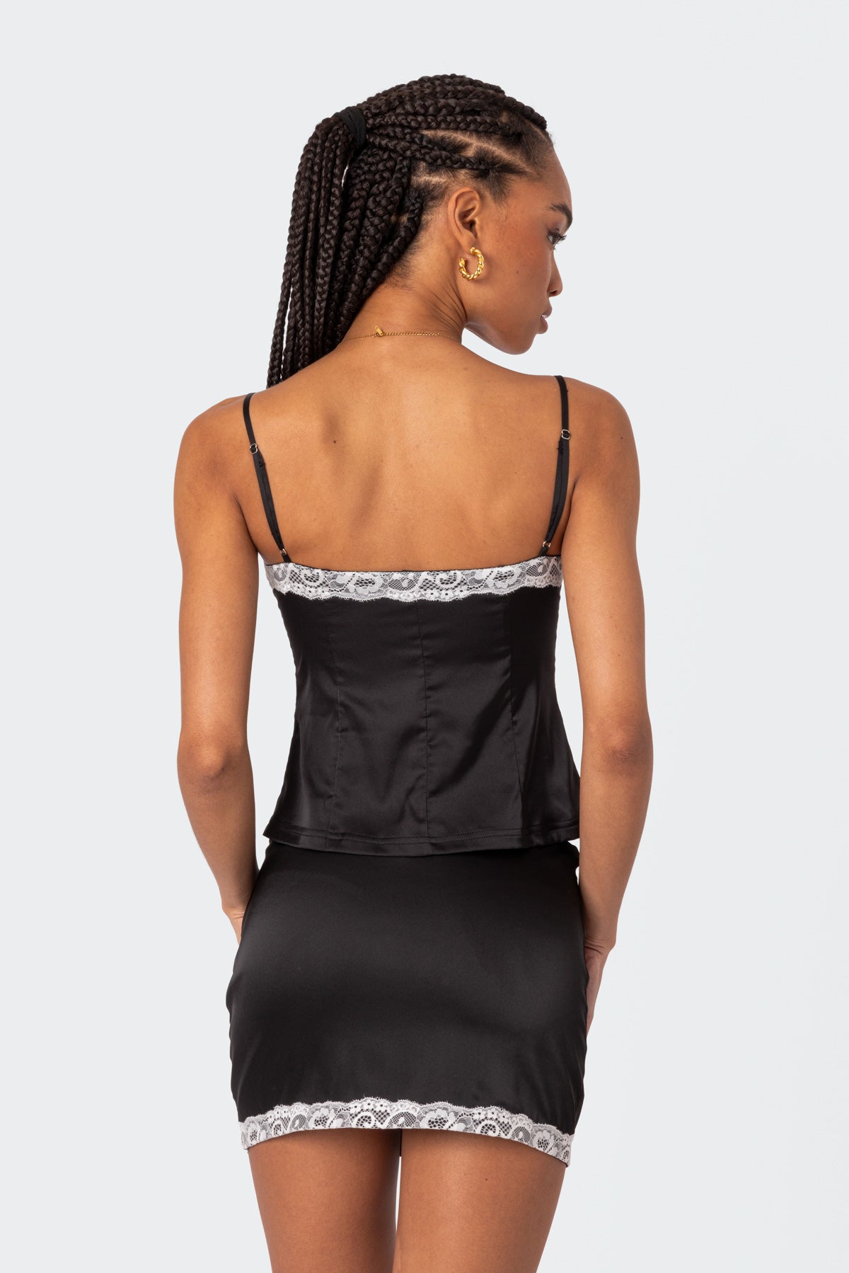 Feyra Satin Effect Button Front Tank Top - Image 5