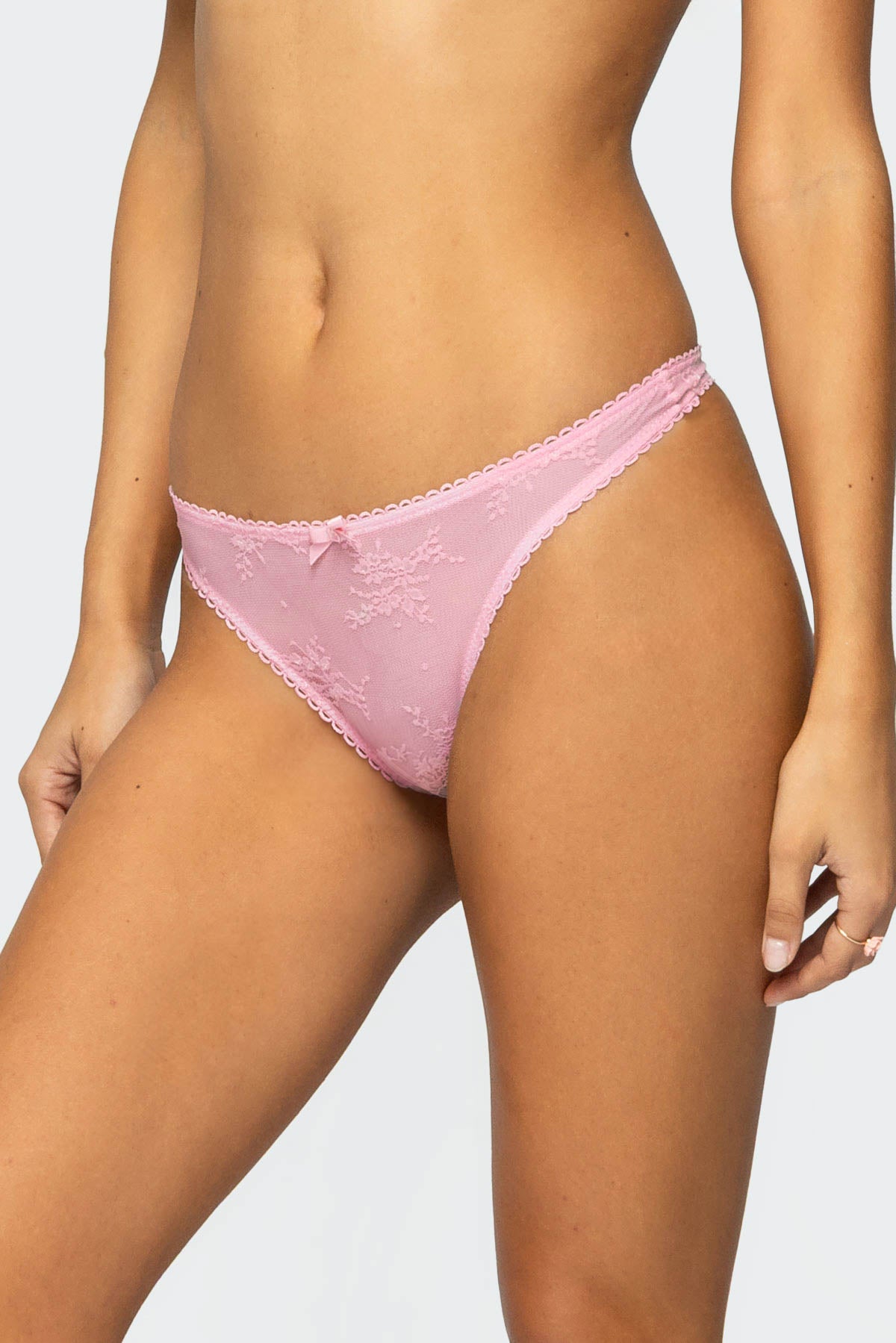 Darcie Sheer Lace Thong - Image 3