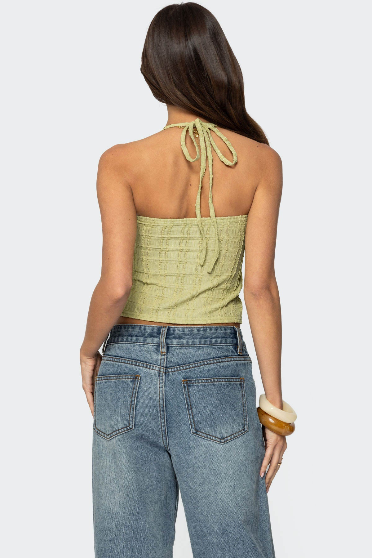 Galya Textured Halter Top - Image 5