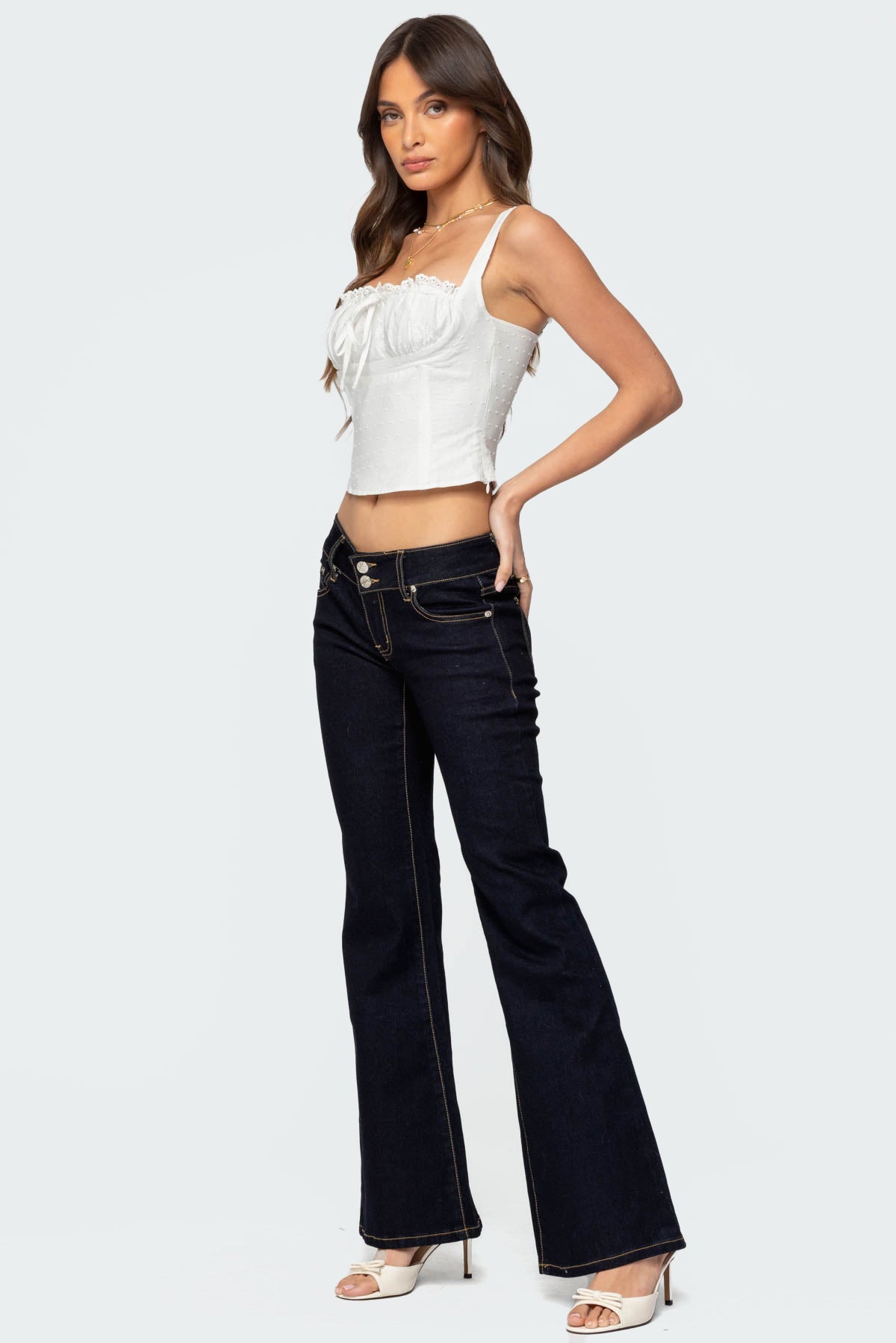 Dulcie Dotted Cotton Bustier Top - Image 5