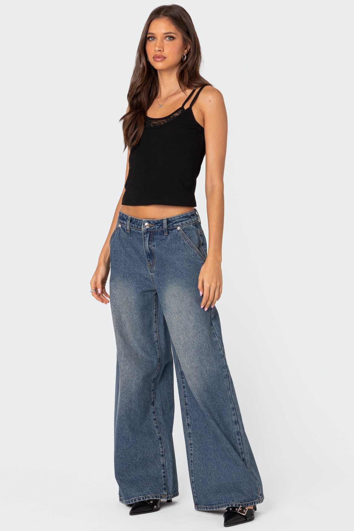 Carnation Lacey Layered Tank Top - Image 4