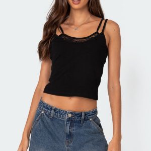 Carnation Lacey Layered Tank Top