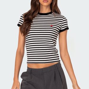 Strawberry Fields Striped T Shirt