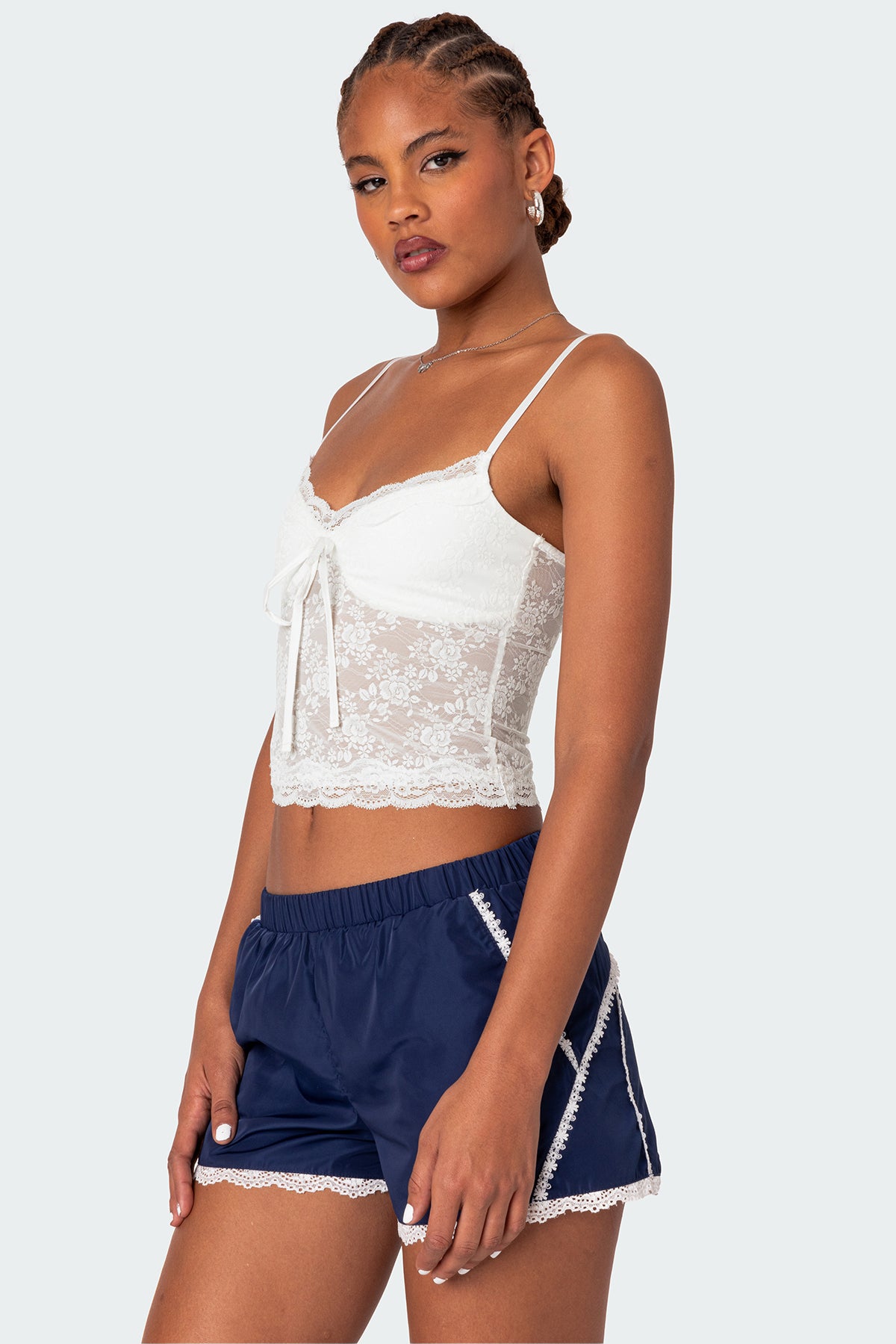 Cami Sheer Lace Tank Top - Image 3