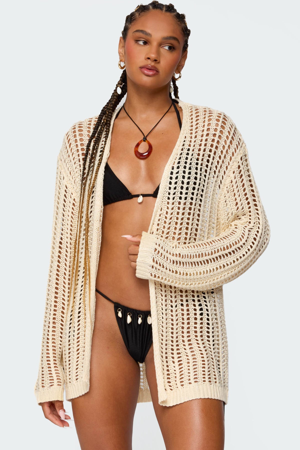 Darcee Oversized Crochet Cardigan