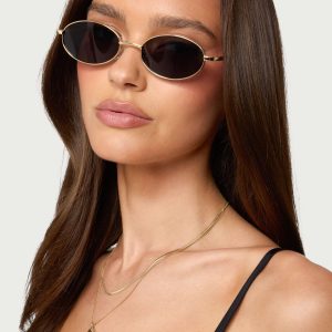 Naomie Oval Metal Sunglasses