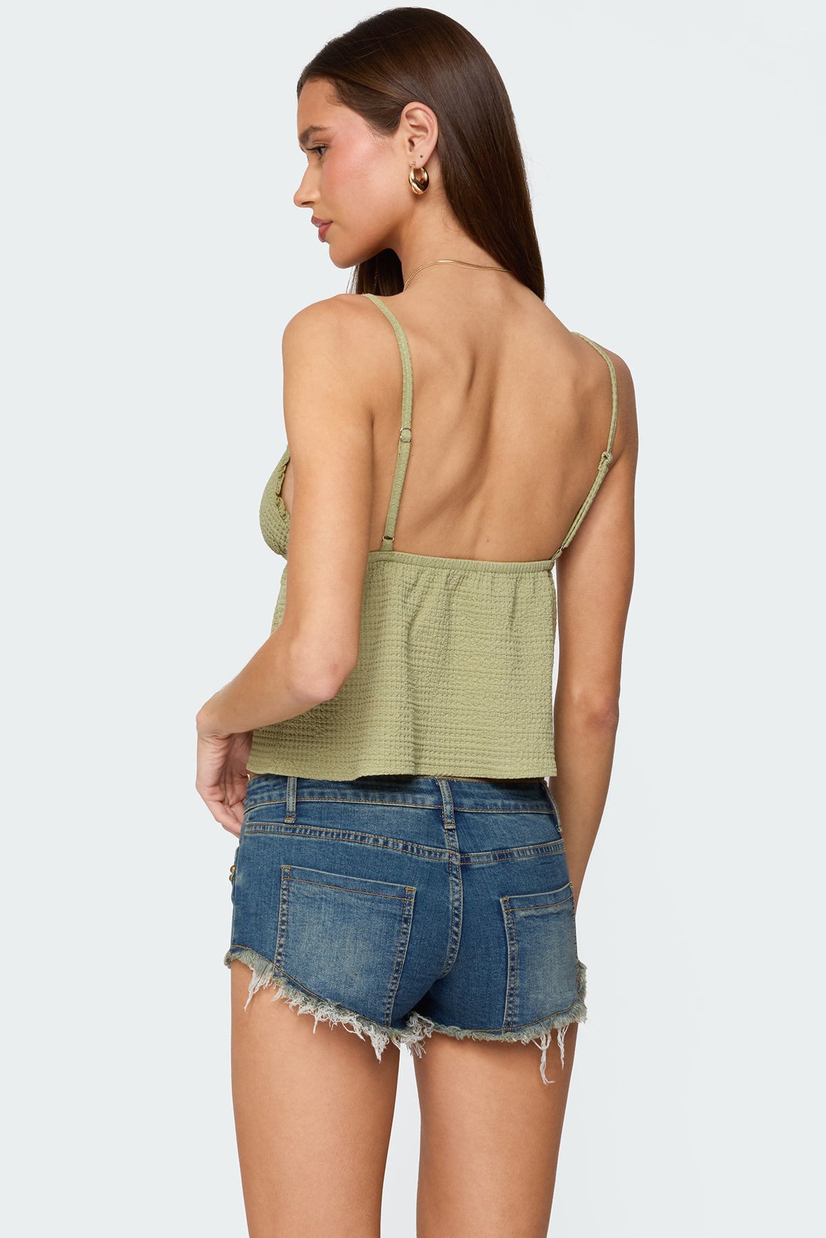 Brianne Textured Babydoll Tank Top - Image 5