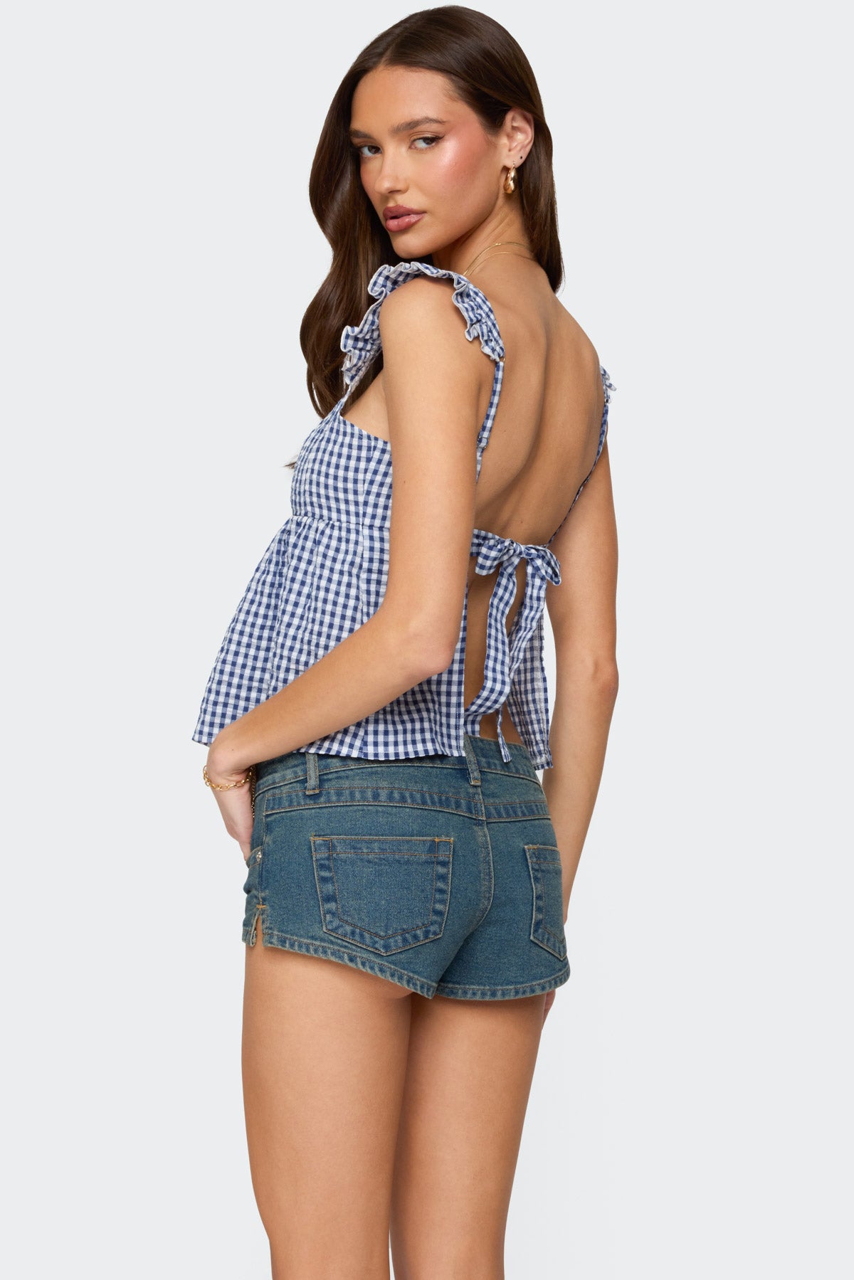 Jenson Backless Gingham Top - Image 2