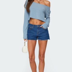 Birdy Low Rise Denim Shorts