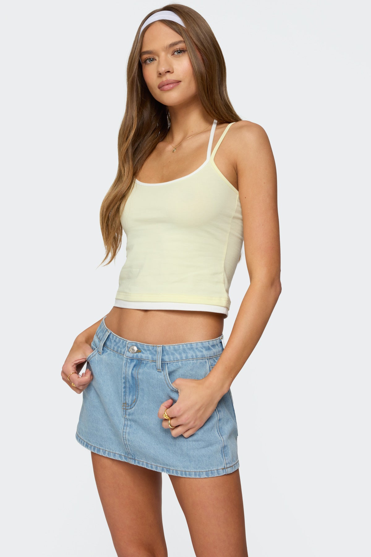 Roya Layered Halter Tank Top - Image 3