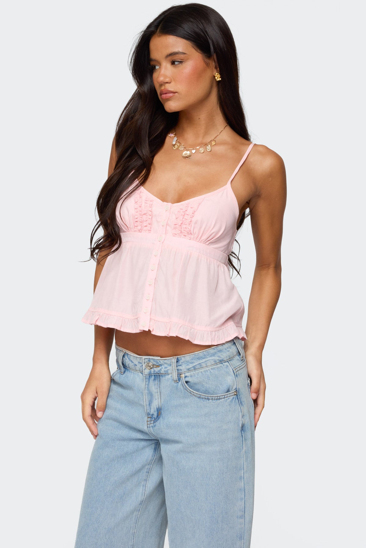 Halsey Ruffle Tank Top - Image 3
