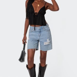 Rylee Tie Front Open Back Top