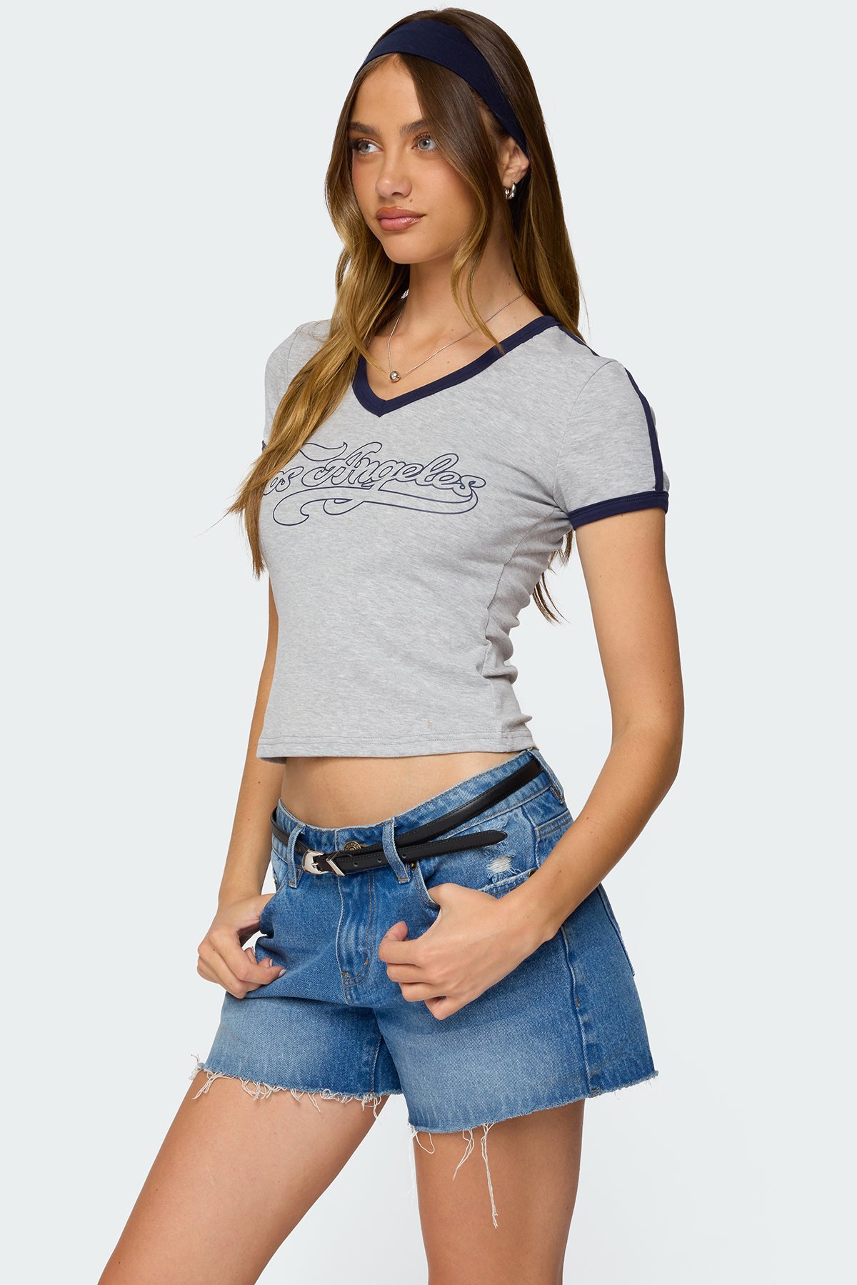 Los Angeles Contrast T Shirt - Image 3