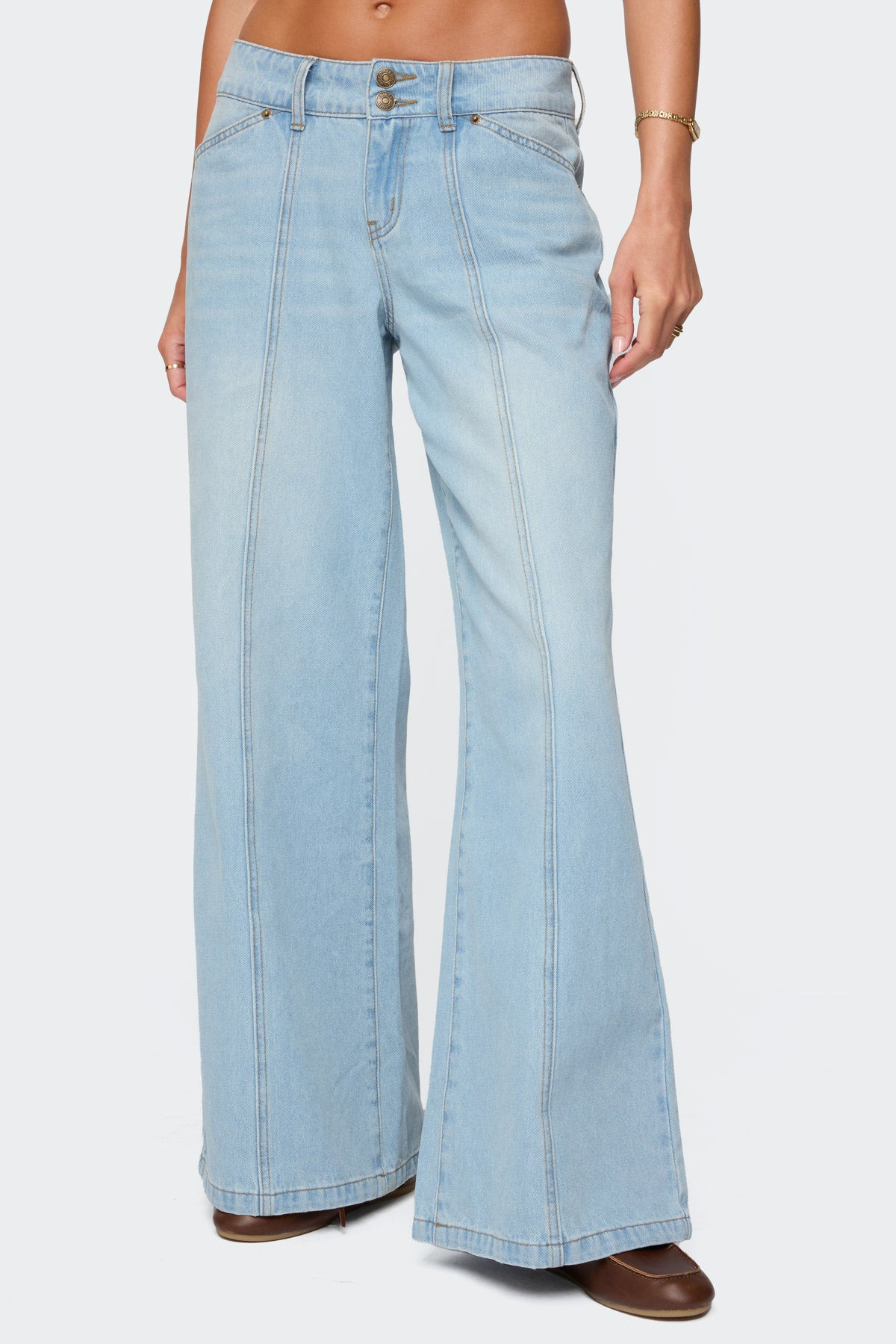 Charlie Panel Stitch Low Rise Jeans - Image 2