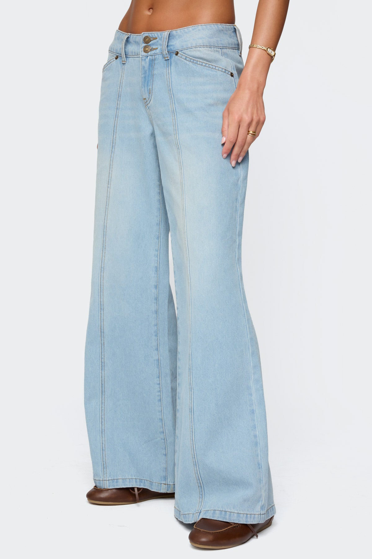 Charlie Panel Stitch Low Rise Jeans - Image 3