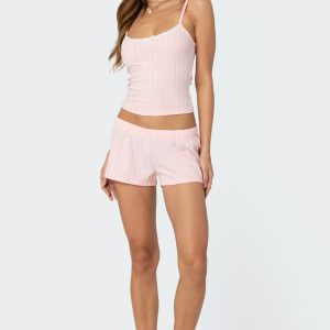 Irene Low Rise Pointelle Micro Shorts