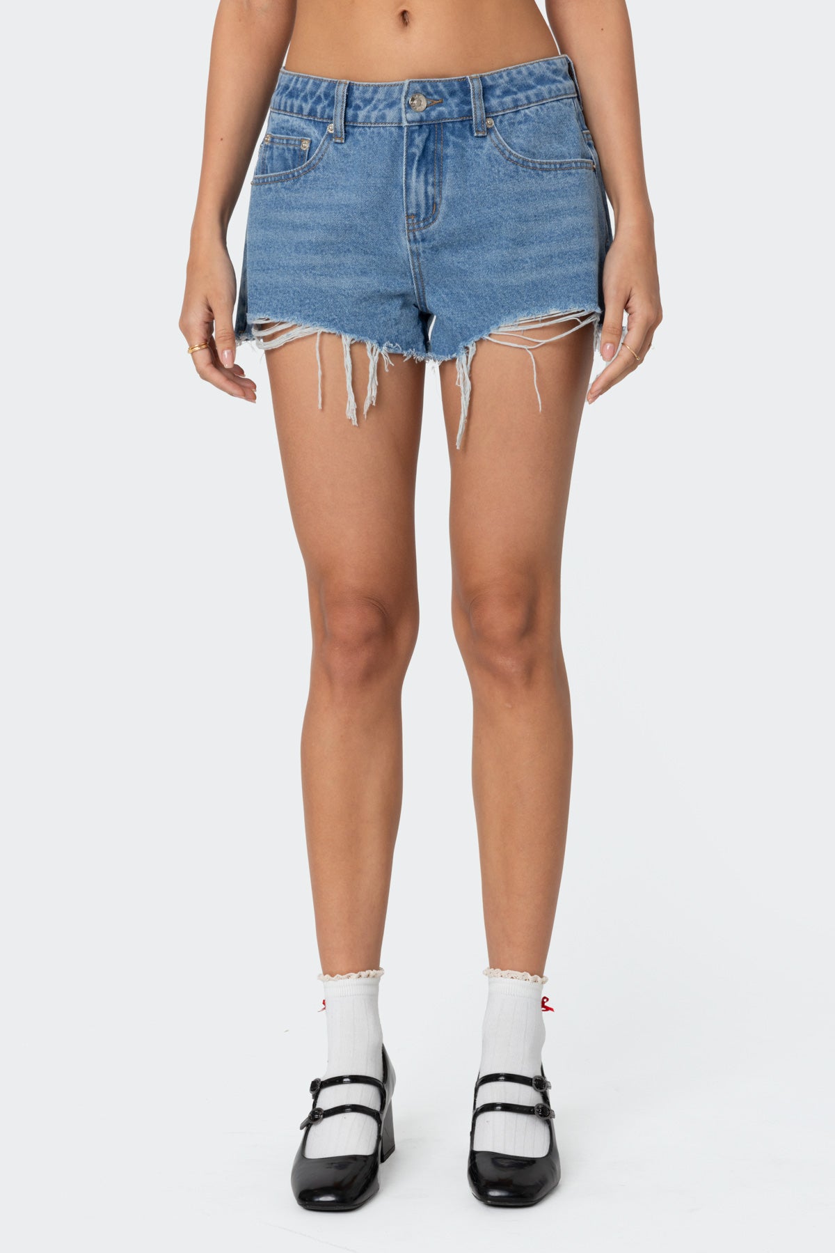 Fern Mid Rise Denim Shorts - Image 2