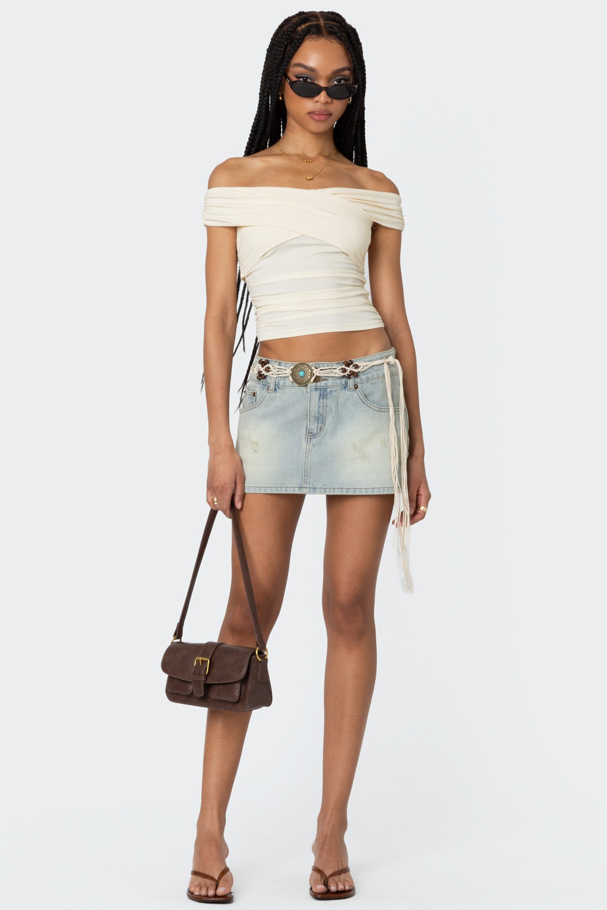 Crisscross Off Shoulder Top - Image 2