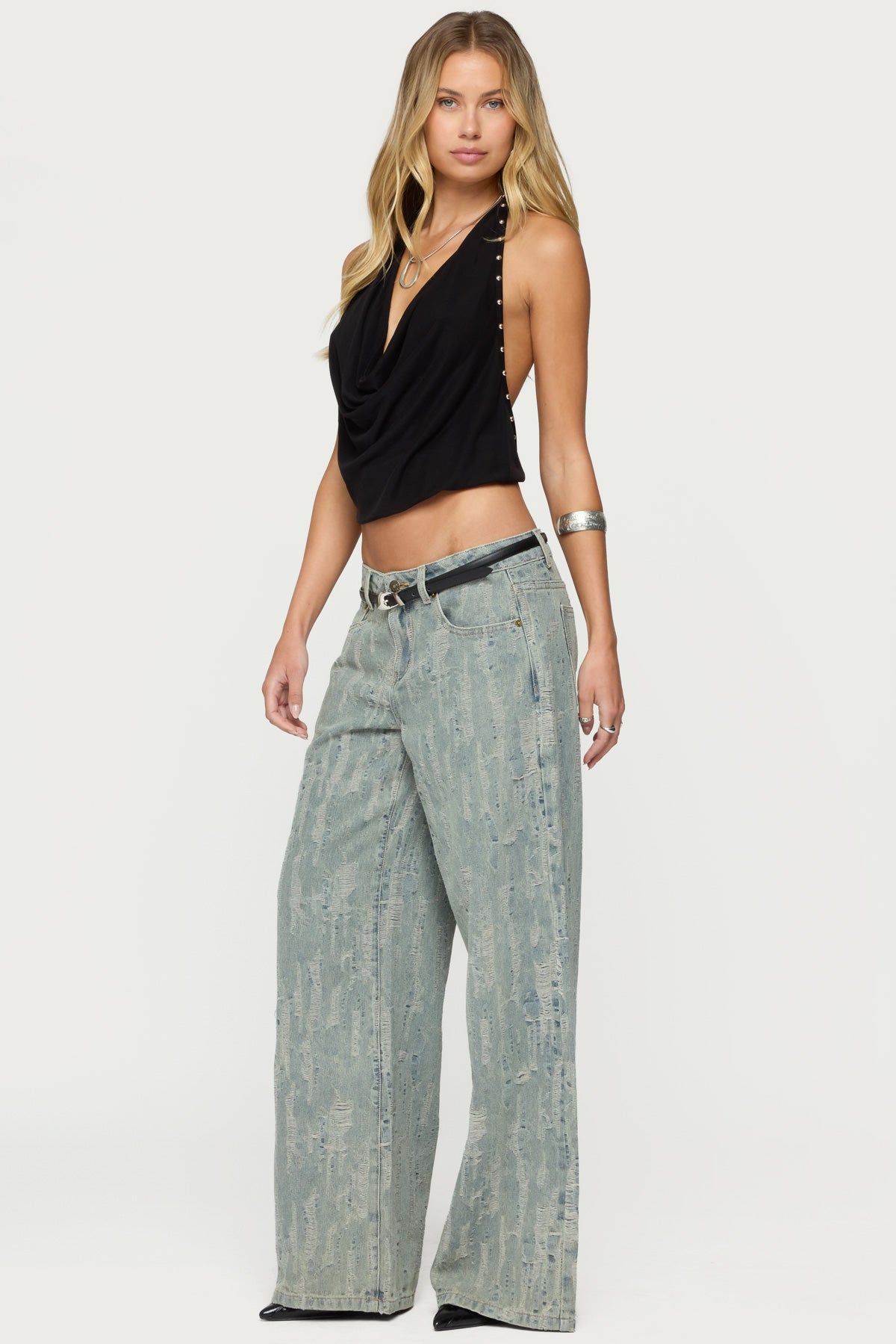 Blaze Distressed Low Rise Jeans - Image 3