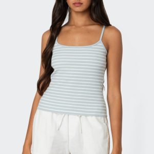 Gretta Striped Ribbed Tank Top