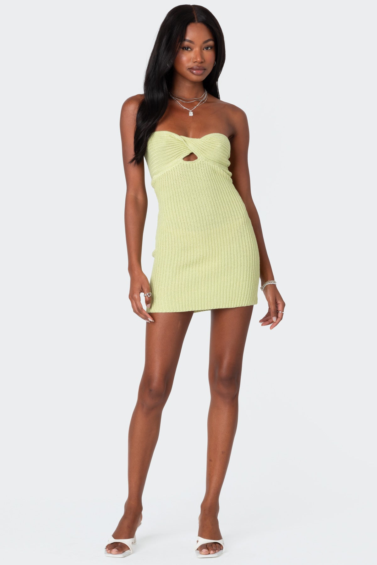 Sammie Twist Front Knit Mini Dress - Image 5